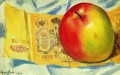 pomme et la note de cent roubles Boris Mikhailovich Kustodiev décor moderne nature morte